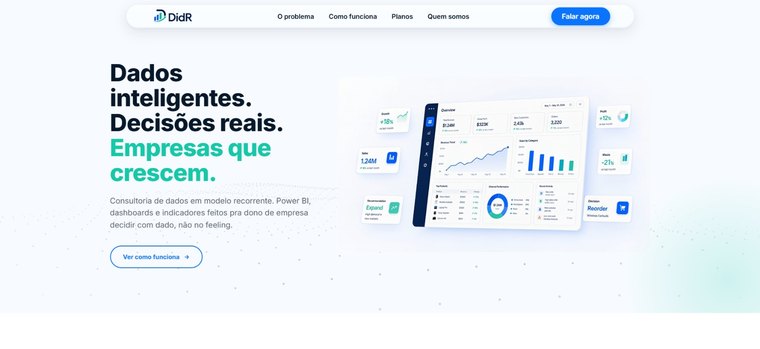 Página inicial do site da DidR